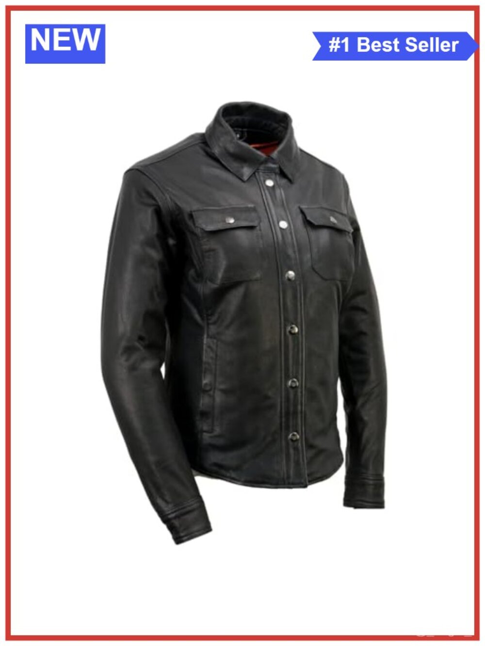 Naked Goat Leather Shirt Jacket Button Down w Removable Liner